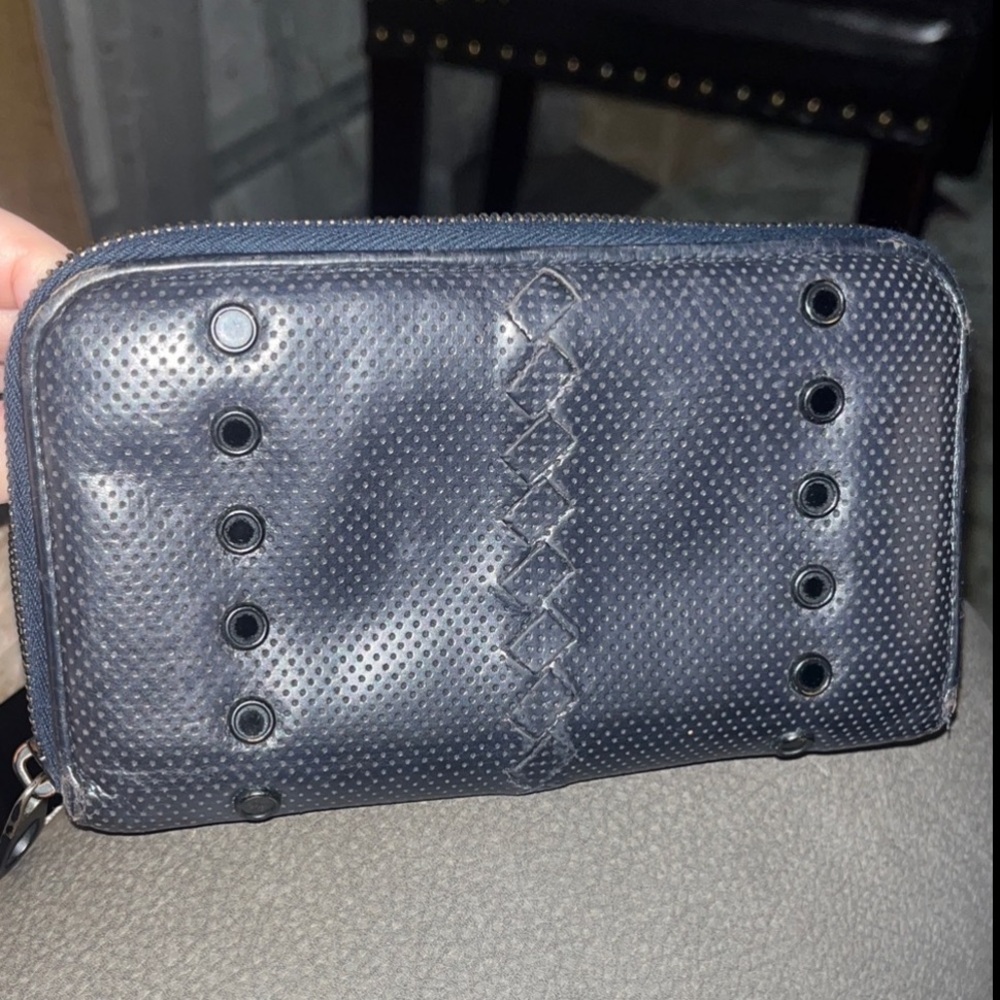 Bottega Veneta Perforated Long zip wallet